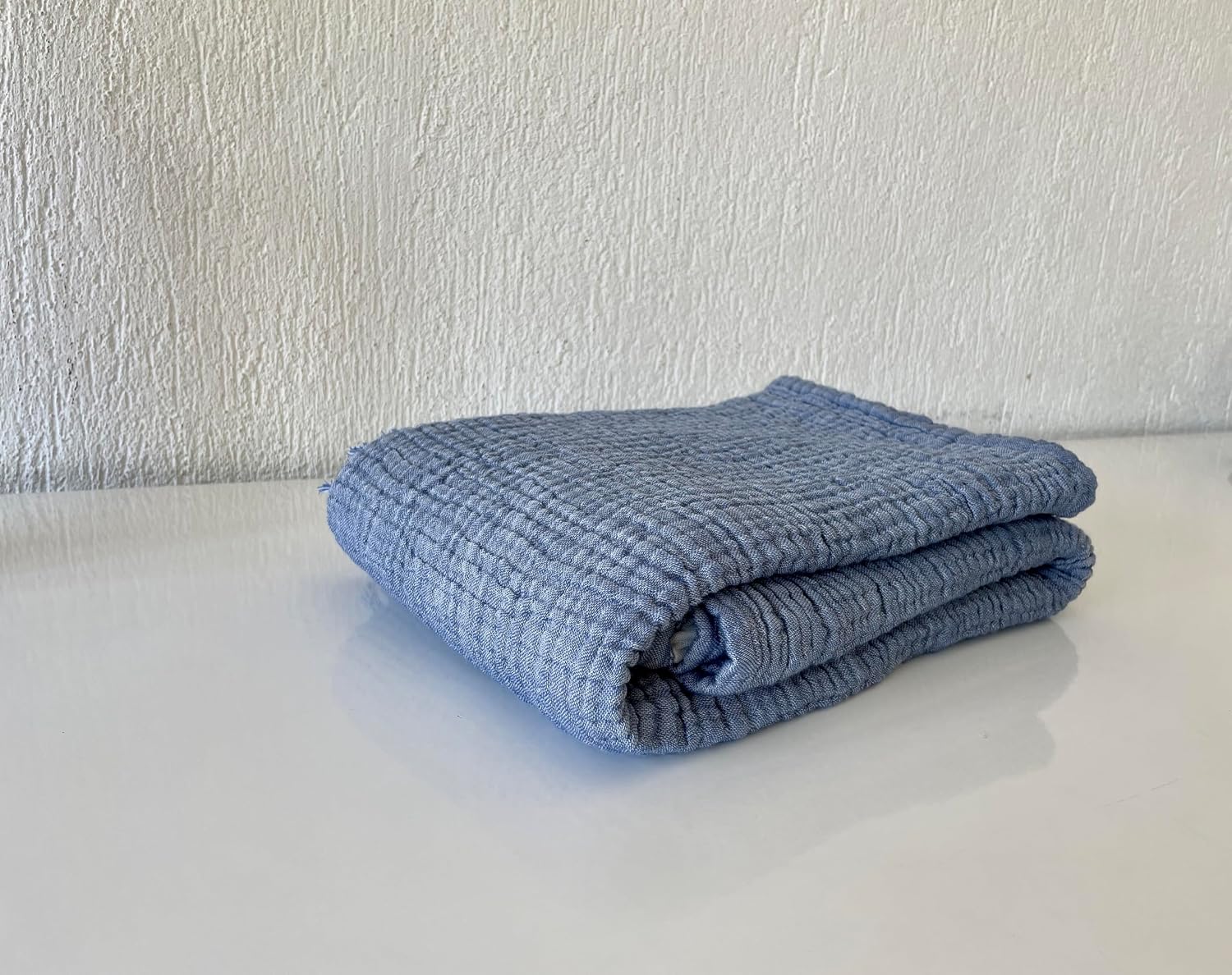 100% Turkish Cotton, Four Layers Muslin Bath and Beach Towels, Lightweigh, Multiple Use, 35x65 (Ivory)