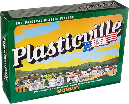 Bachmann Trains - Edificios de plástico de Estados Unidos - Kits clásicos - Casa escolar con equipo de parque infantil - Escala O