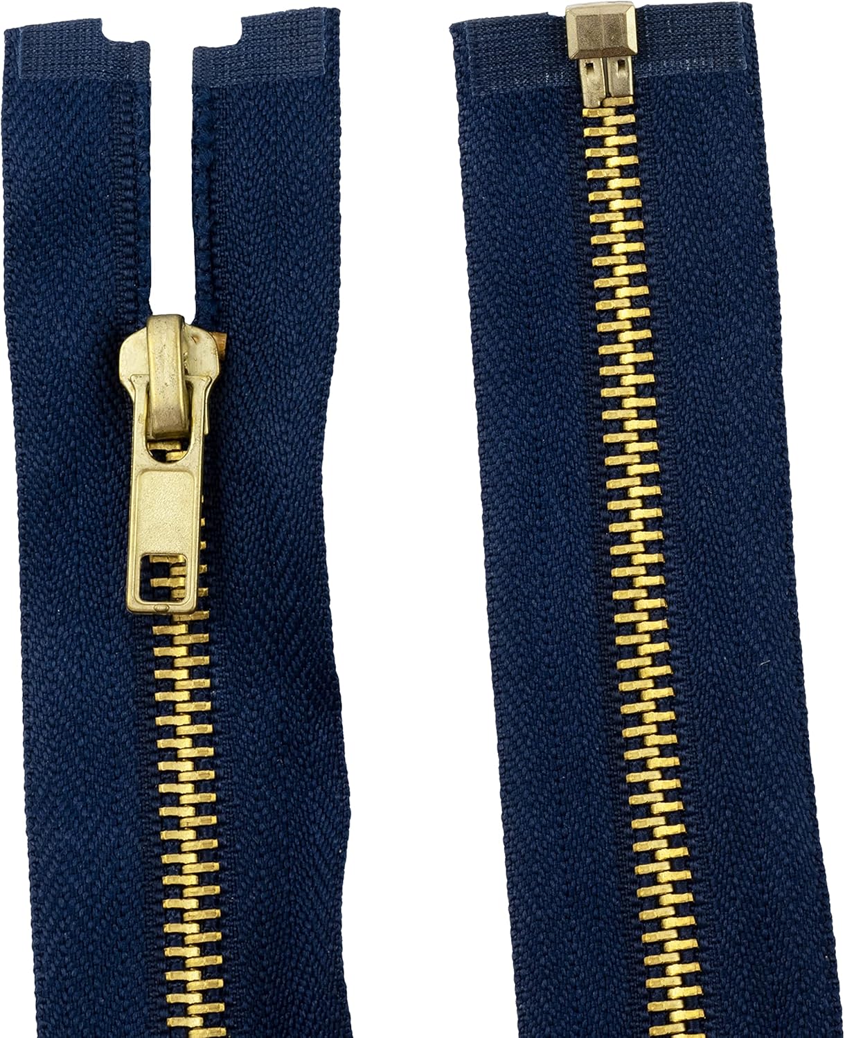 AERZETIX - C61394 – Set of 5 Separable Zippers 45 cm Metal – Dark Blue Colour – Pull Slider Leathercraft Sewing Skirt Dress Haberdashery Bag Vest