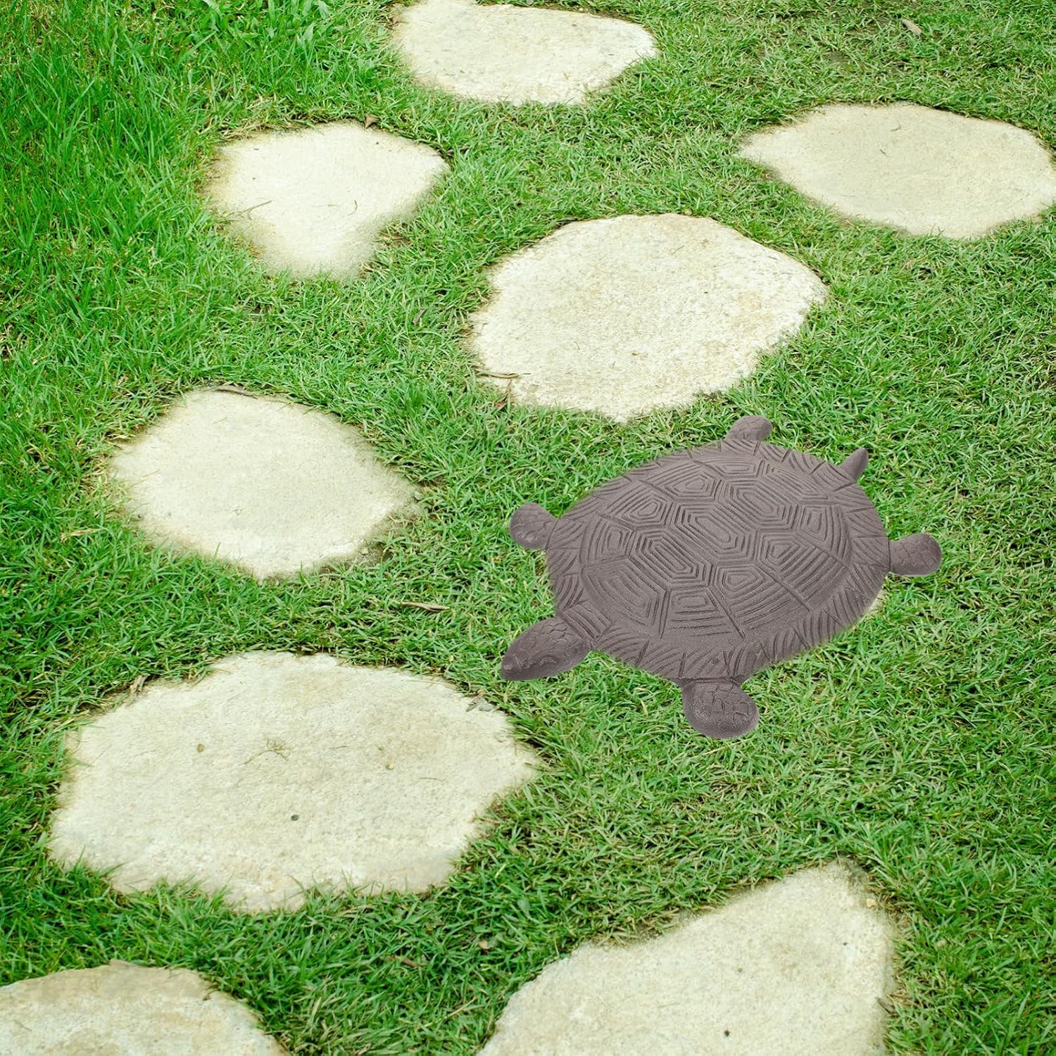 Garden Turtle Stepping Stone Durable Cast Iron Outdoor Decorative Accessory for Walkways and Patios for Garden Pathways and Lawn Decor