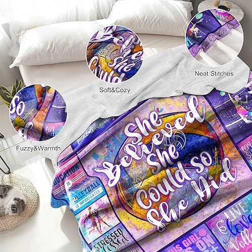 Miniatura 6 de Manta de voleibol, regalos de voleibol para niñas adolescentes, regalos de entrenador de voleibol para mujeres, accesorios de voleibol, decoraciones