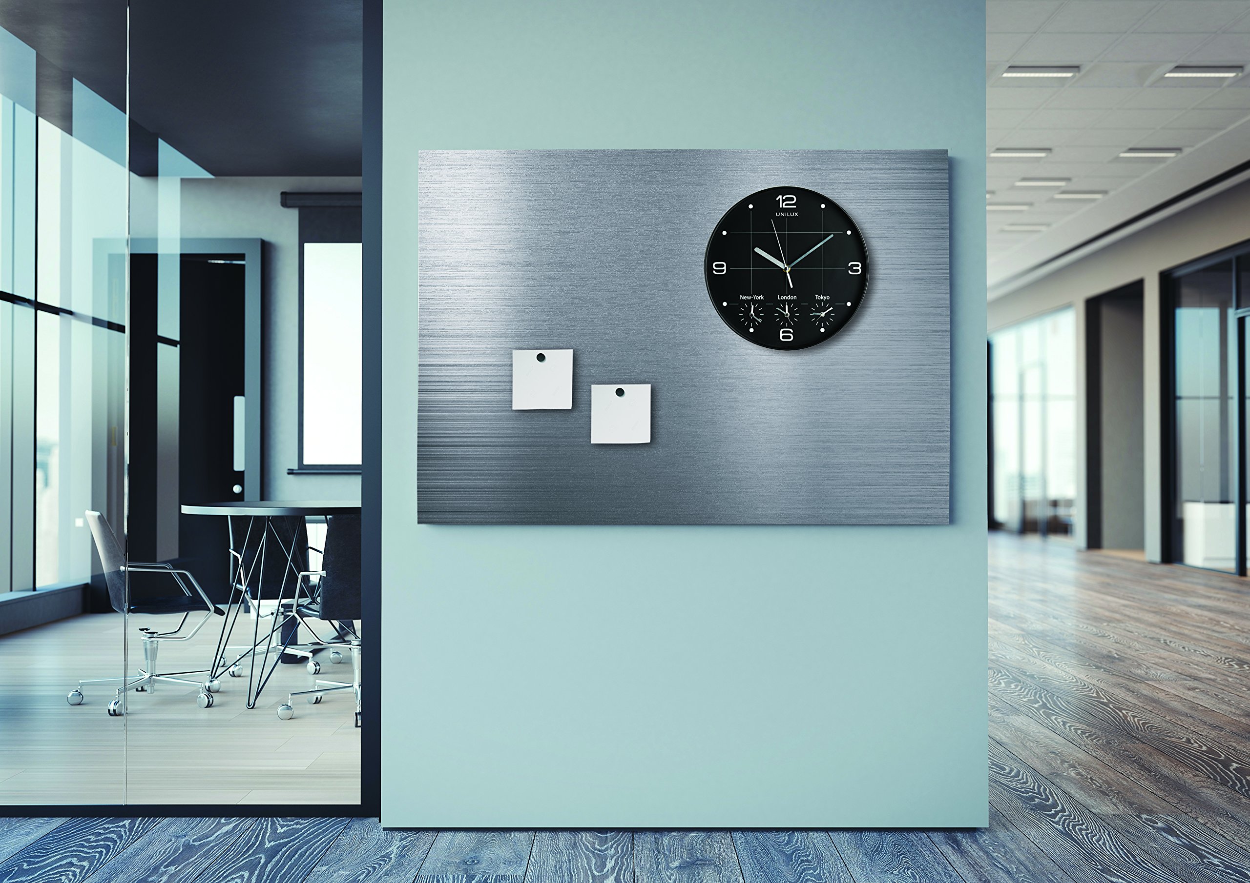 Unilux Reloj de Pared On Time, 30 cm, Color Negro