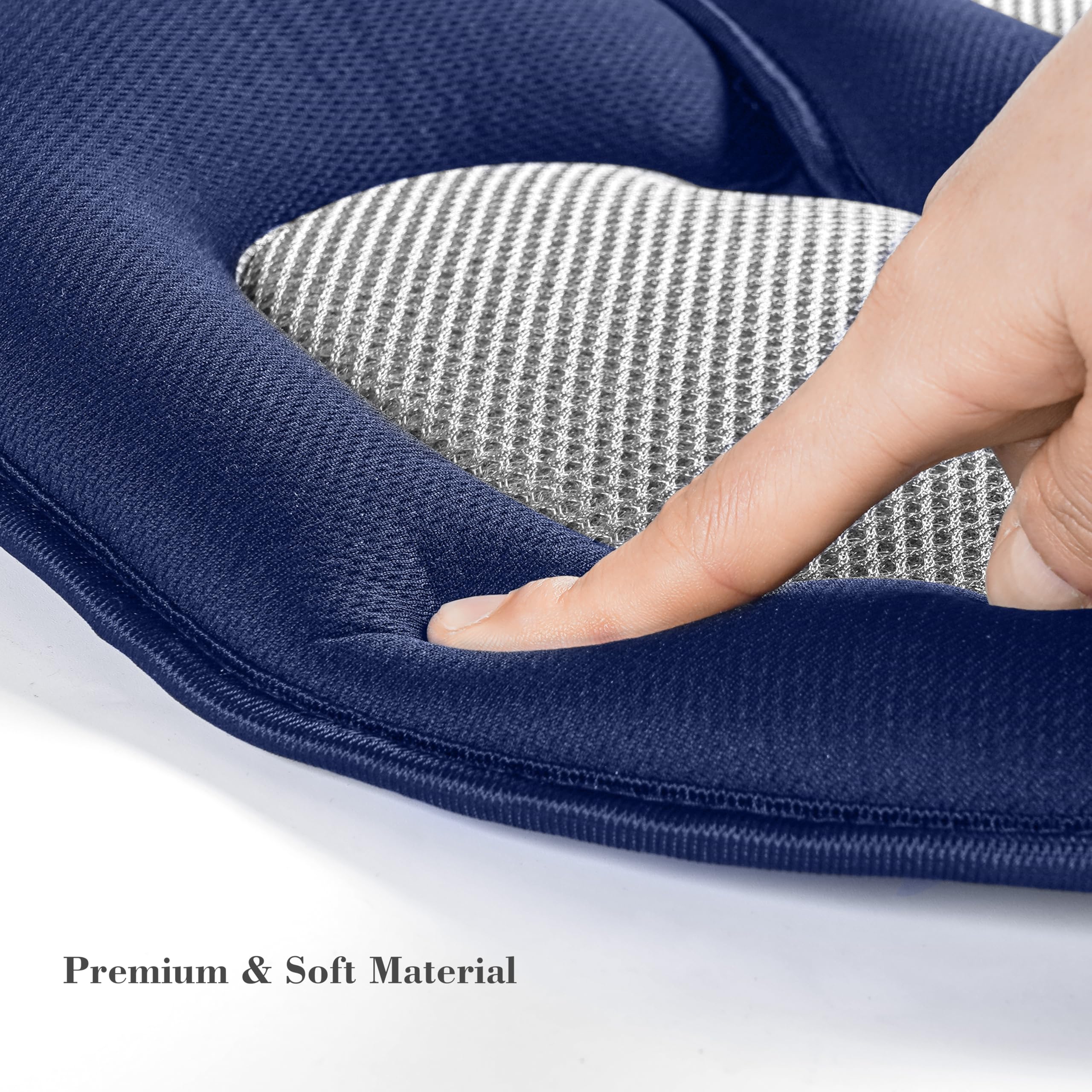 Cuscino neonato con rete 3D per stroller, seggiolino auto e seggiolone, inserto traspirante per sostenere il bambino (blu)