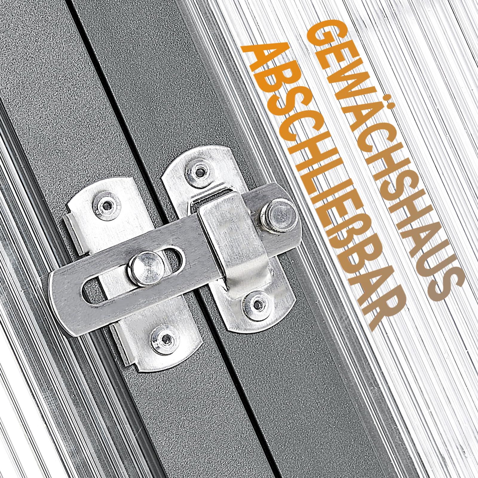 Gewächshaus Aluminium für den Garten |Mit 8 cm dickeres Fundament| 361*238*210 cm | Vielseitig nutzbar als Treibhaus Gartenhaus Winterfest Aufzucht Tomatenhaus Frühbeet und Pflanzenhaus Grau