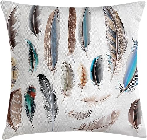 Miniatura 29 de Ambesonne Funda de cojín de fútbol, salpicaduras de colores en todas las pelotas de fútbol puntuación del campeonato de la Copa del Mundo Atlético,