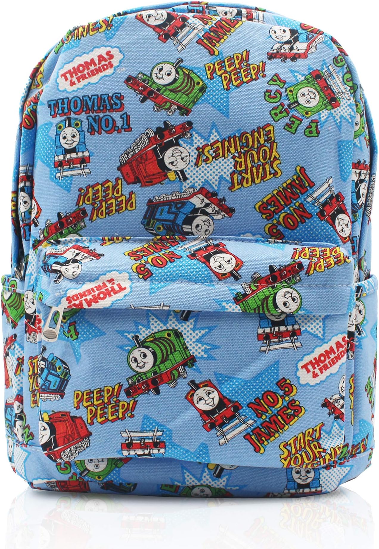Cartoon Characters Canvas Casual Daypack with 15 in Laptop Storage Compartment
