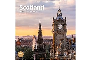 2024 Scotland Monthly Wall Calendar by Bright Day: Capture the Enchanting Scottish Landscapes