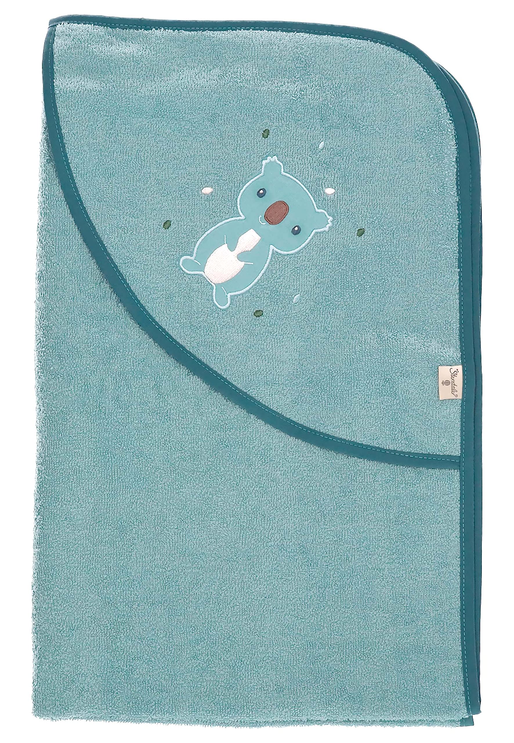 Sterntaler Asciugamano unisex per bambini con motivo koalamotiv - poncho da bagno per bambini con cappuccio - Bio - blu mélange