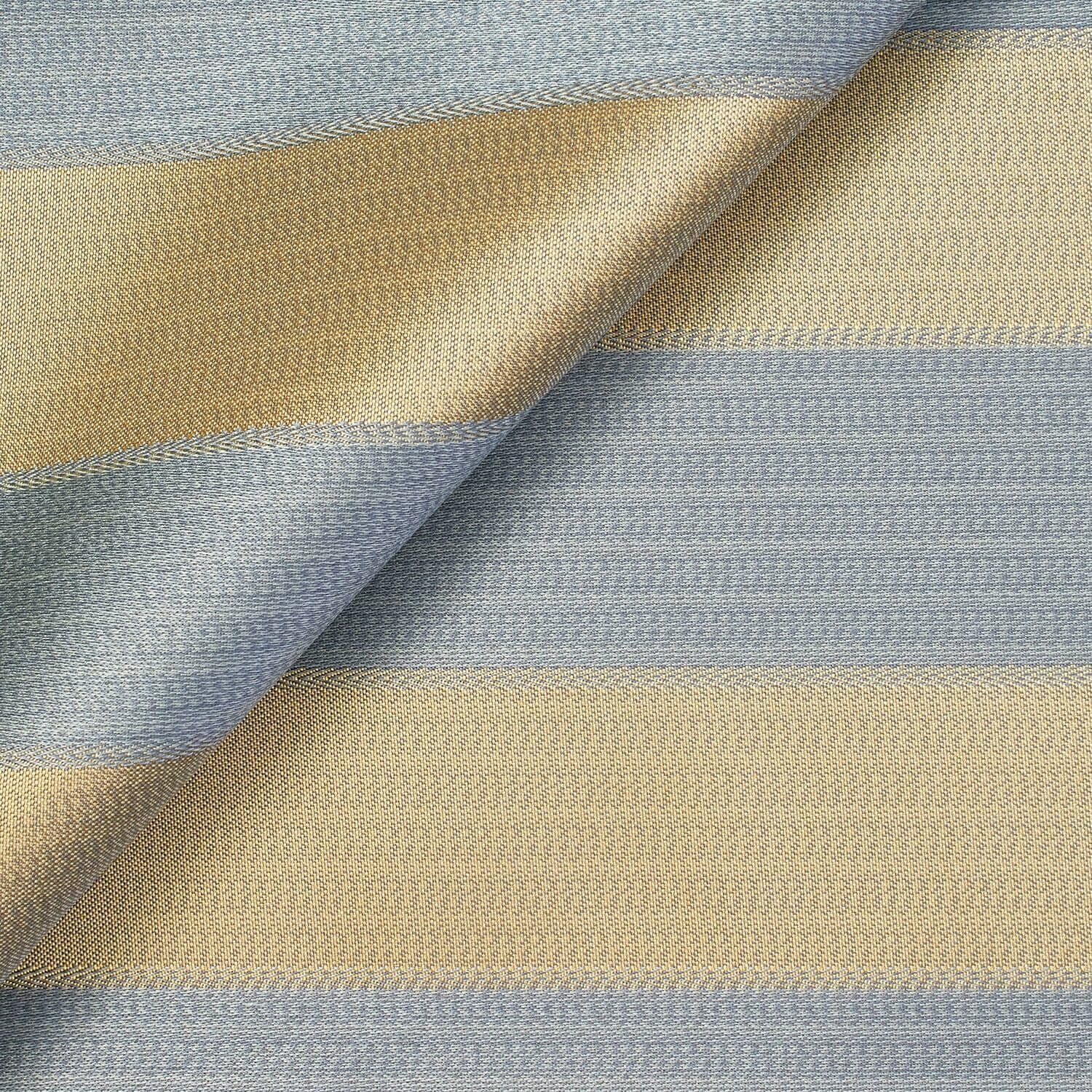 Extra Wide Striped Upholstery Jacquard 118 Inch Polyester Shiny Mediumweight Fabric by The Yard - for Sewing Apparel, Accessories, & Décor - Baby Blue/Gold (5 Yards)