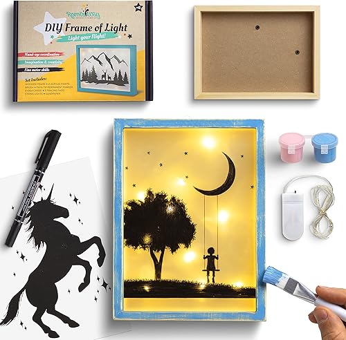ROMI'S WAY Luz nocturna con marco de bricolaje - Manualidades para niñas de 6 a 8 a 12 años - Dibujo de artes y manualidades para niños - Kits de ROMI'S WAY Luz nocturna con marco de bricolaje - Manualidades para niñas de 6 a 8 a 12 años - Dibujo de artes y manualidades para niños - Kits de