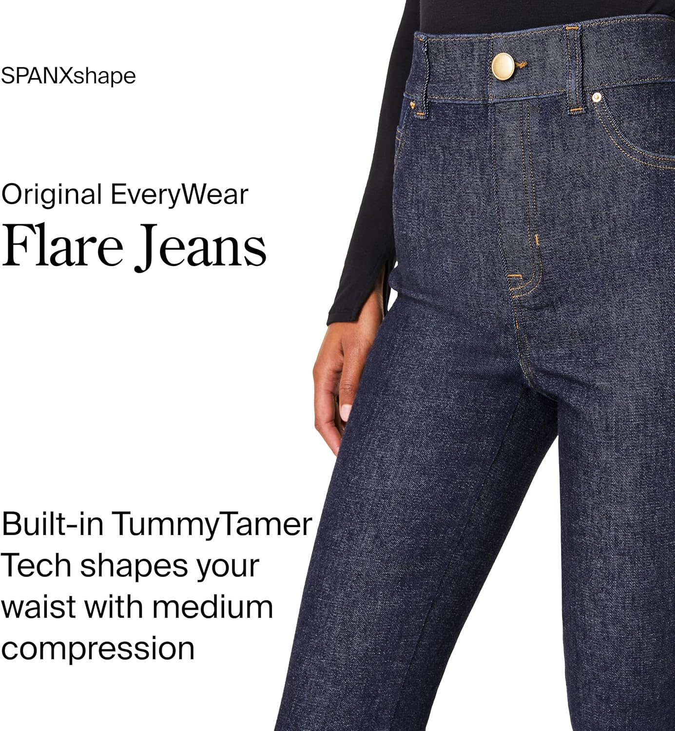 SPANX SPANXshape Original EveryWear Flare Jeans - Core Shaping for Women - High-Rise - Pull-On Denim - Image 2