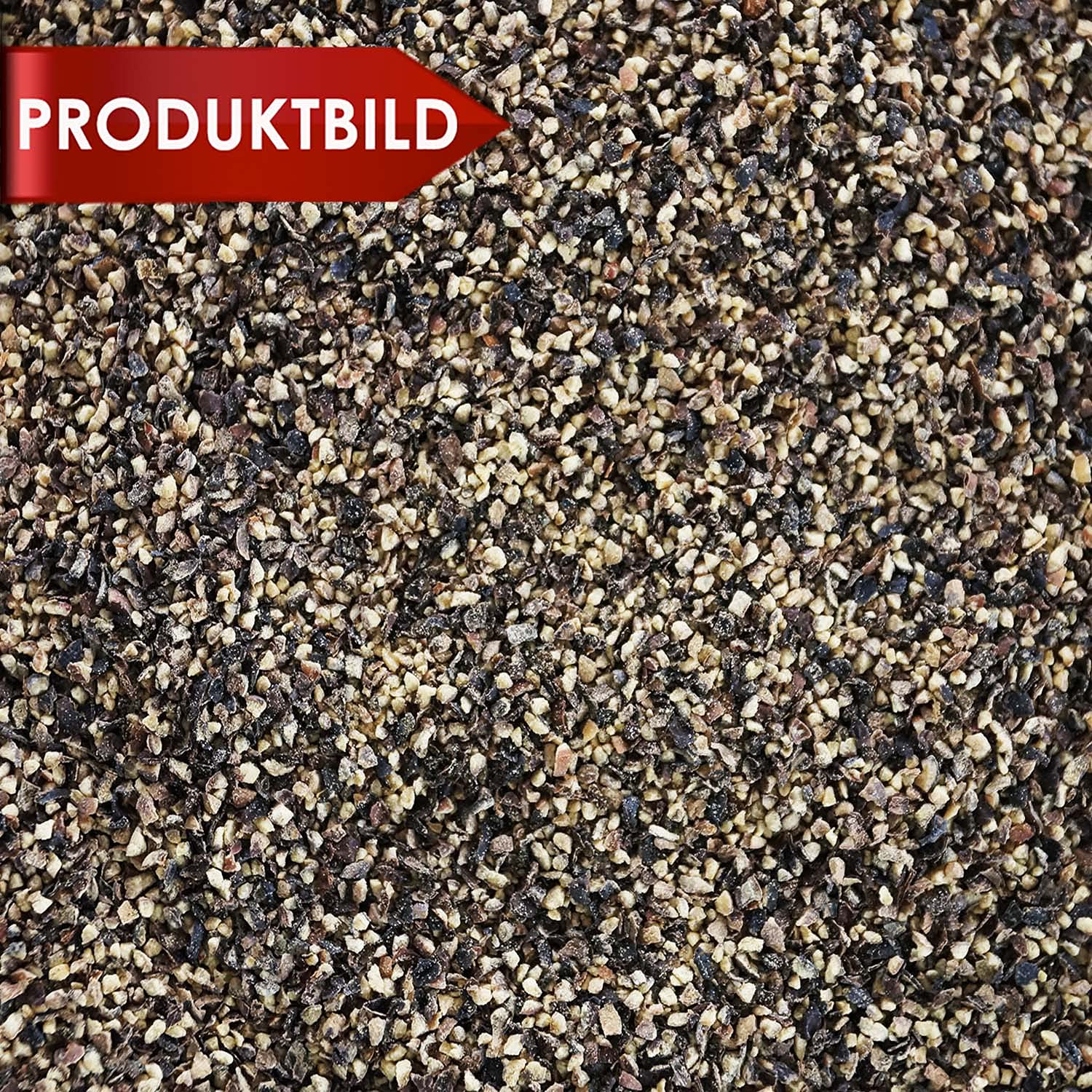 Pfeffer schwarz, Steakpfeffer fein geschrotet, keimreduziert. Premiumqualität aus Indonesien. PE - Eimer 1500g