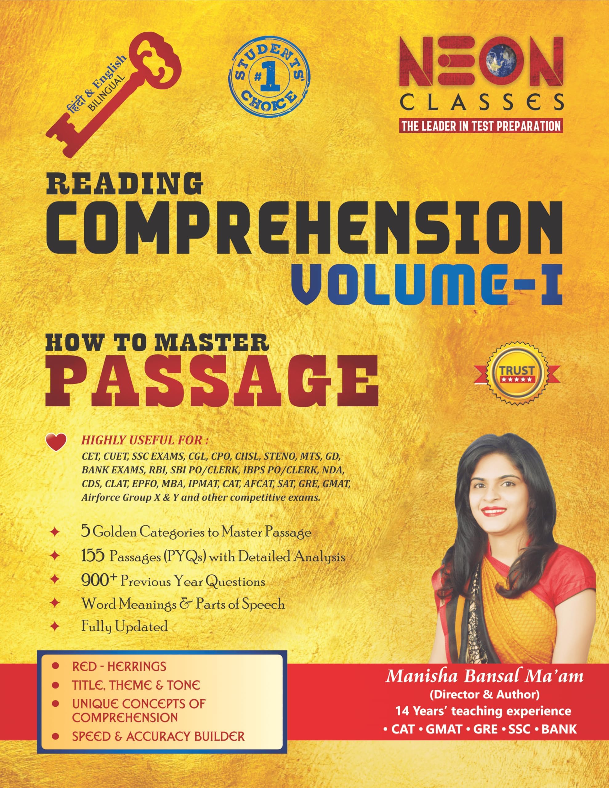 Passage- Reading Comprehension by Manisha Bansal for SSC CGL, CHSL, CPO,STENO, GD,MTS,CDS, Bank and other Competitive Exams