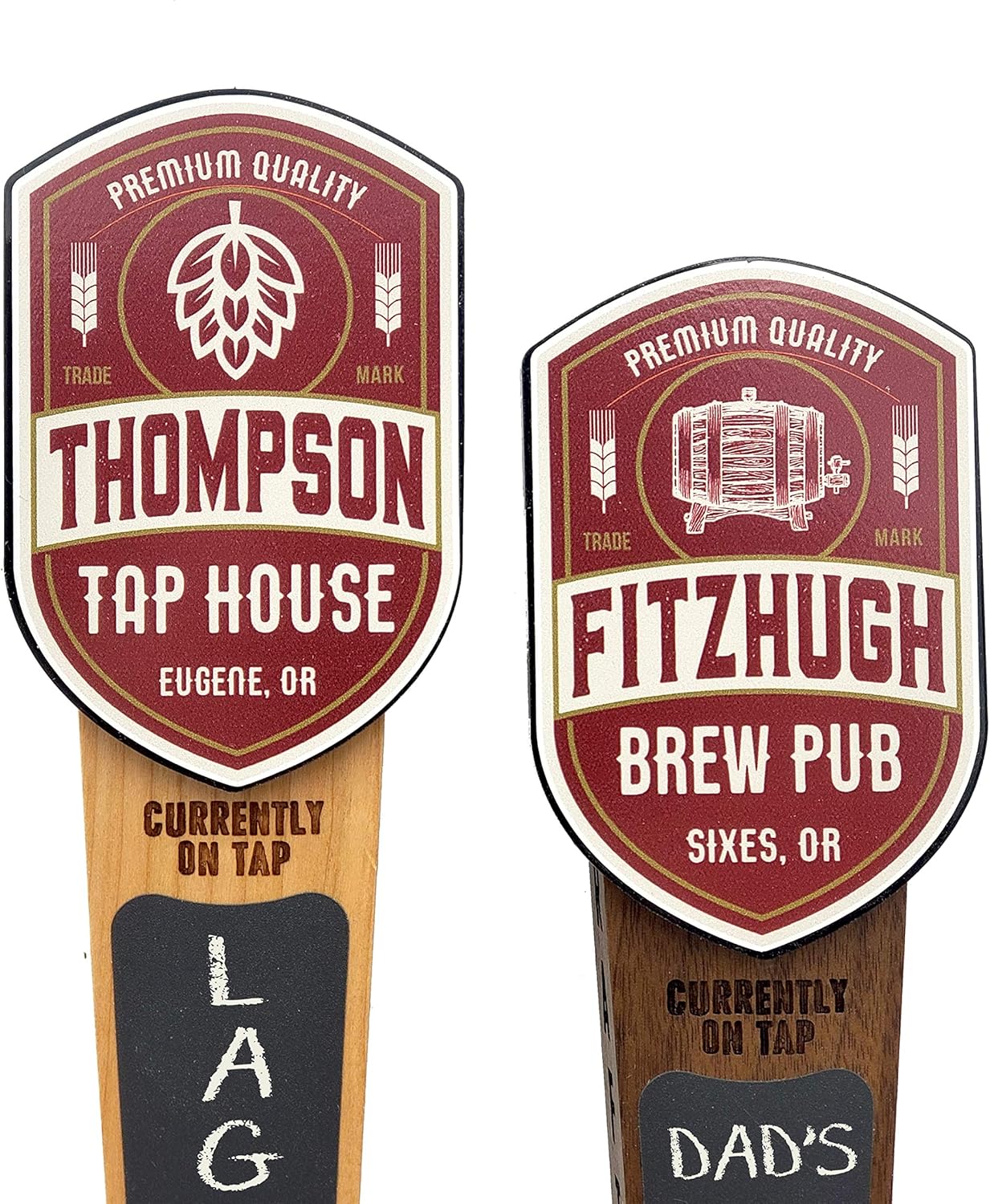Personalized Tap Handle-Red Label Edition, Laser Engraved Sides