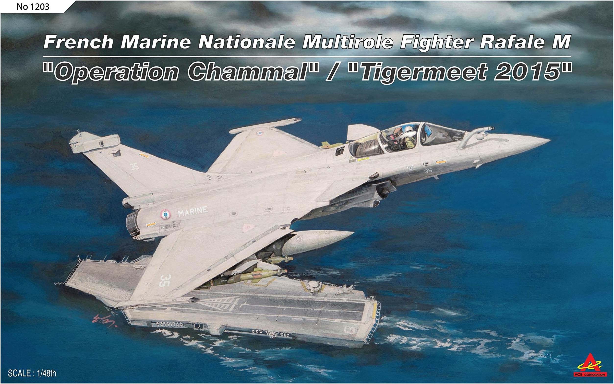 1/48 French Marine Nationale Multirole Fighter Rafale M "Operation Chammal"/"Tigermeet 2015" #1203