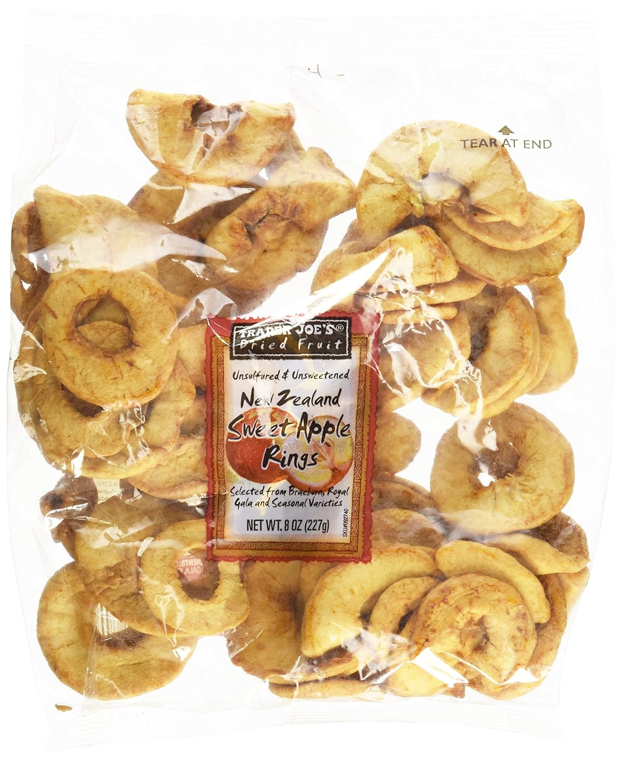 Trader Joe's New Zealand Sweet Apple Rings (Dried Fruit) - 3 PACK