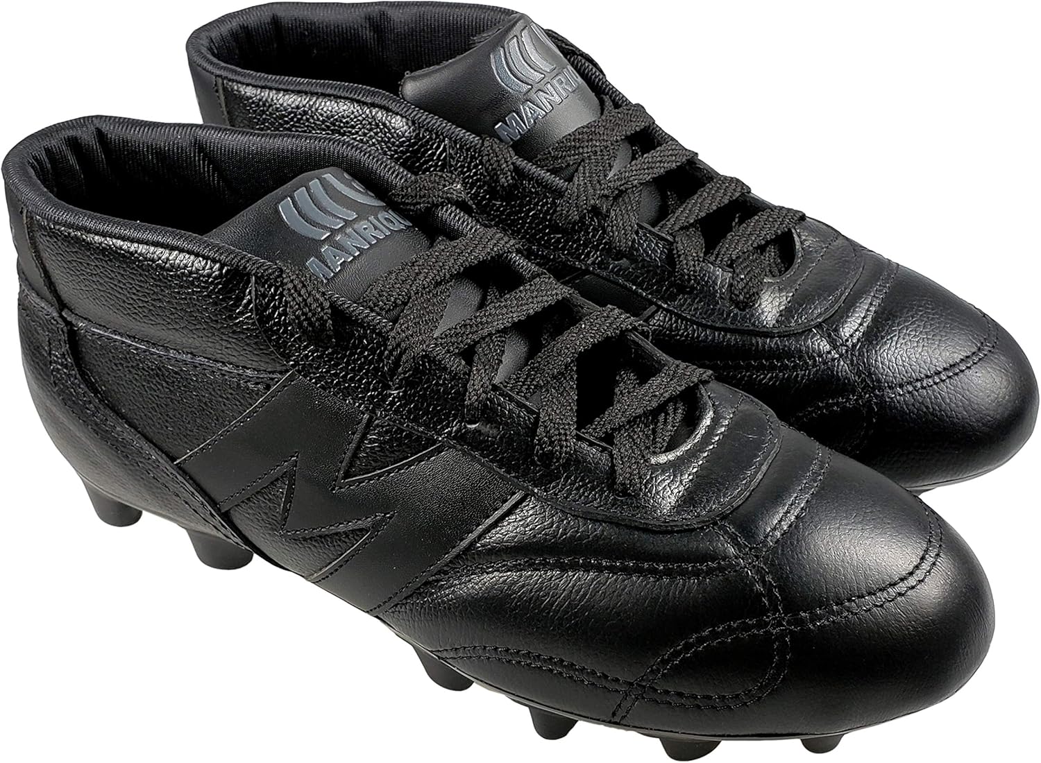 Soccer Cleats Bota Vintage Total Black Genuine Leather Adult