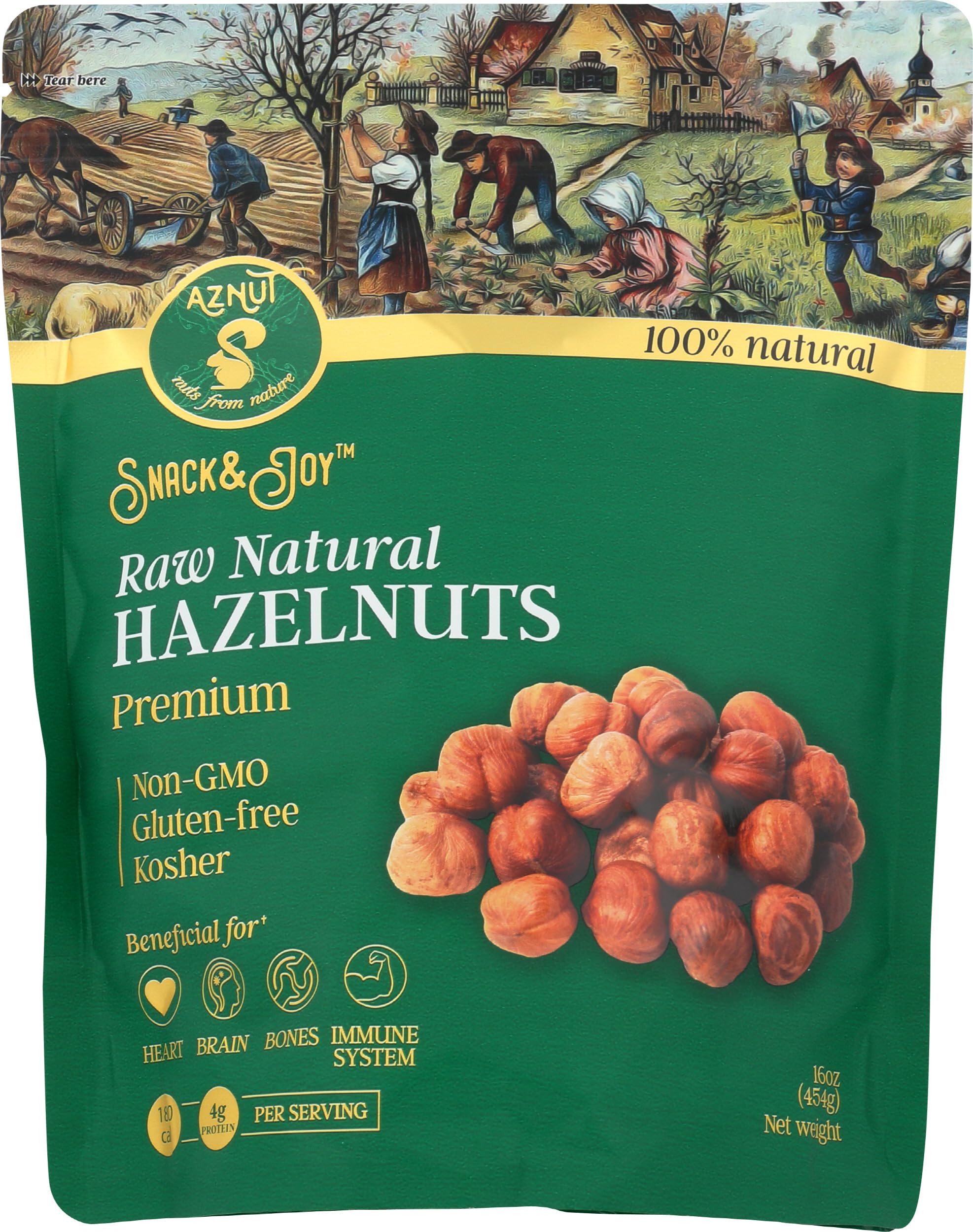 AZNUT Hazelnuts, 16 OZ