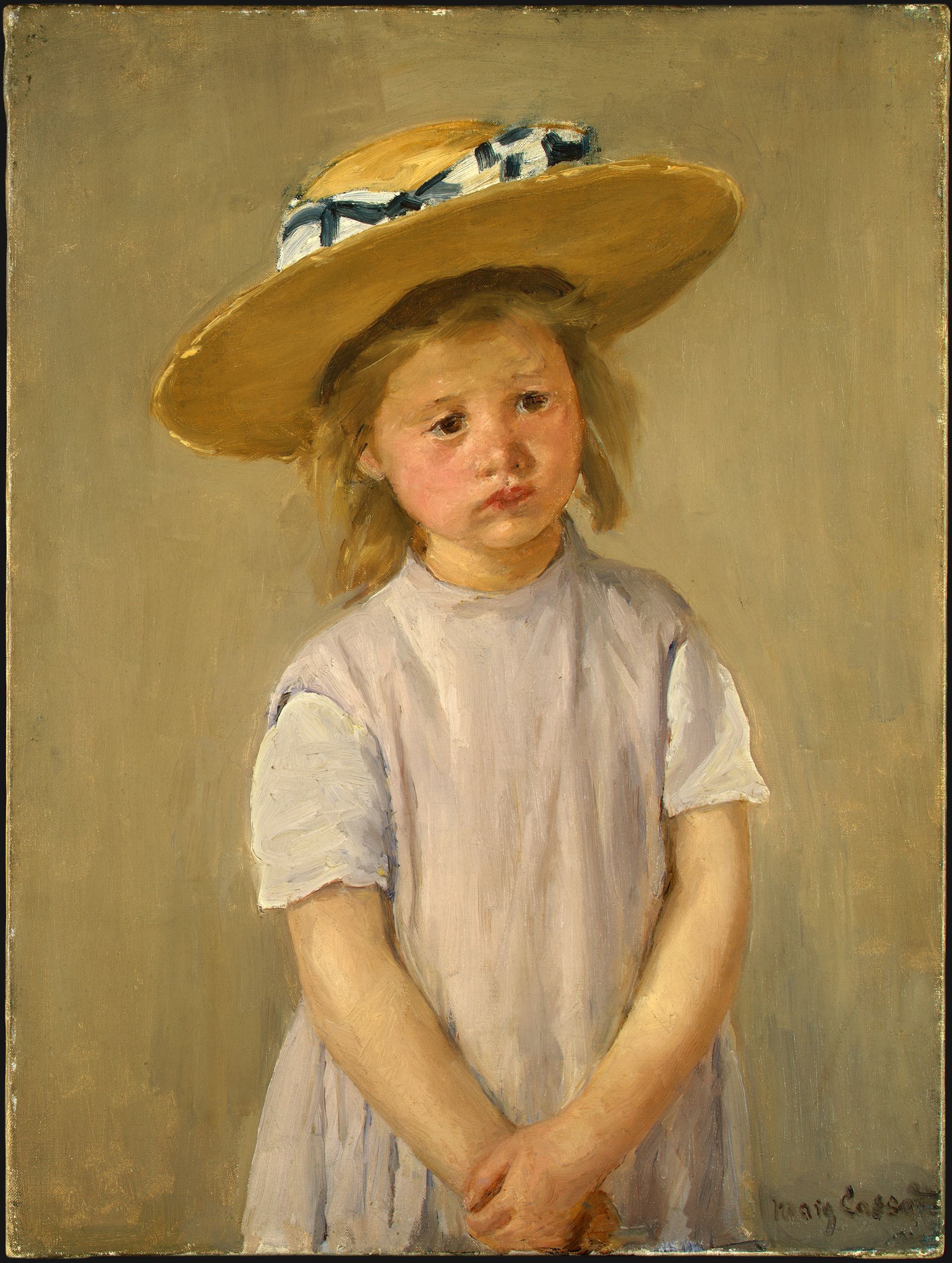 お杉わらべ a child wearing a straw  hat CHILD IN A STRAW HAT PRINT 1886 ARTIST MARY CASSATT 1844