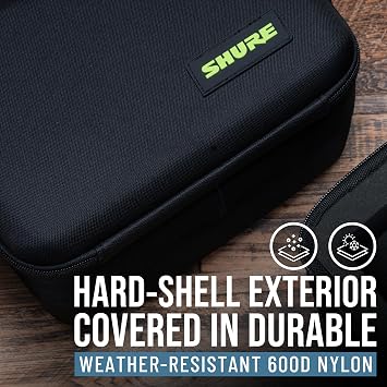 Shure by Gator Pro Lite Series Microphone Case with Form Fitted Interior for MV7 Series Mics; (SH-MV7LWCASE)