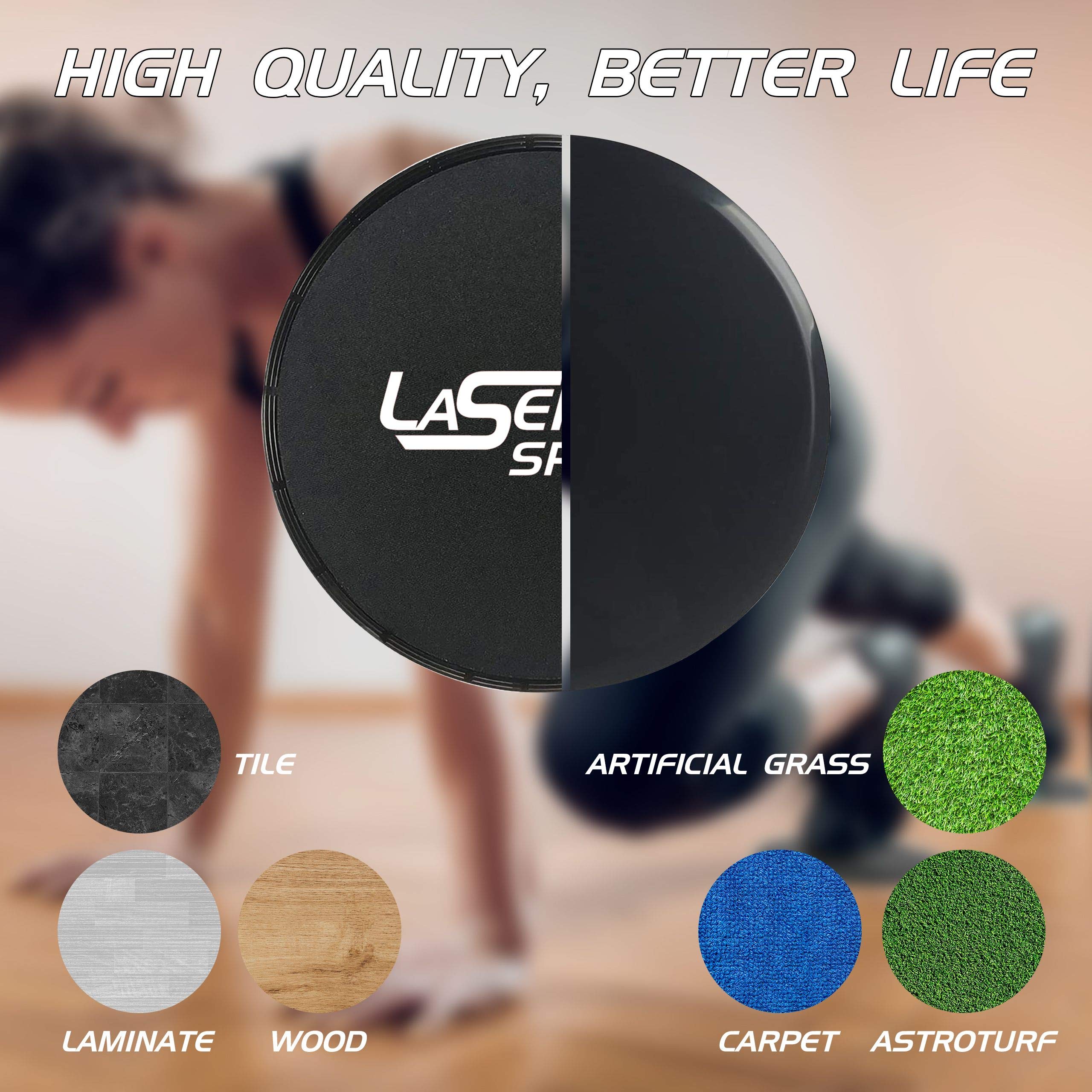 Juego de Bandas de Resistencia para Deportes láser con Bolsa de Almacenamiento, Core Sliders & Resistance Loop Bands, Value Set