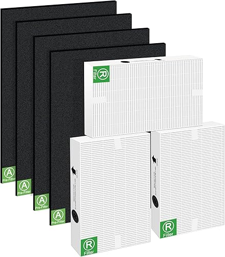 Filtro purificador de aire de repuesto para Honeywell, filtro R HEPA filtro y filtro A de carbono pre-filtro de repuesto para purificador de aire