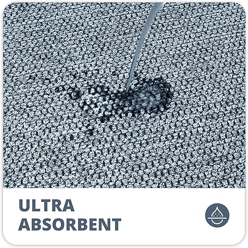 Miniatura 3 de Bosap, Tapete de baño ultrafino, tapete de baño de goma para baño, de secado rápido, lavable, se ajusta debajo de la puerta, tapetes de baño súper