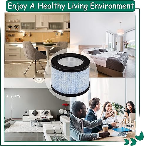 Miniatura 6 de MK01/DH-JH01 Filtro de repuesto True HEPA, compatible con AROEVE MK01 y MK06 y Kloudi purificador de aire DH-JH01, Intelabe EPI080/EP1080 y