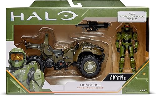 Miniatura 4 de HALO Figura y vehículo "World of HALO" de 4 pulgadas - Mangosta con Master Chief