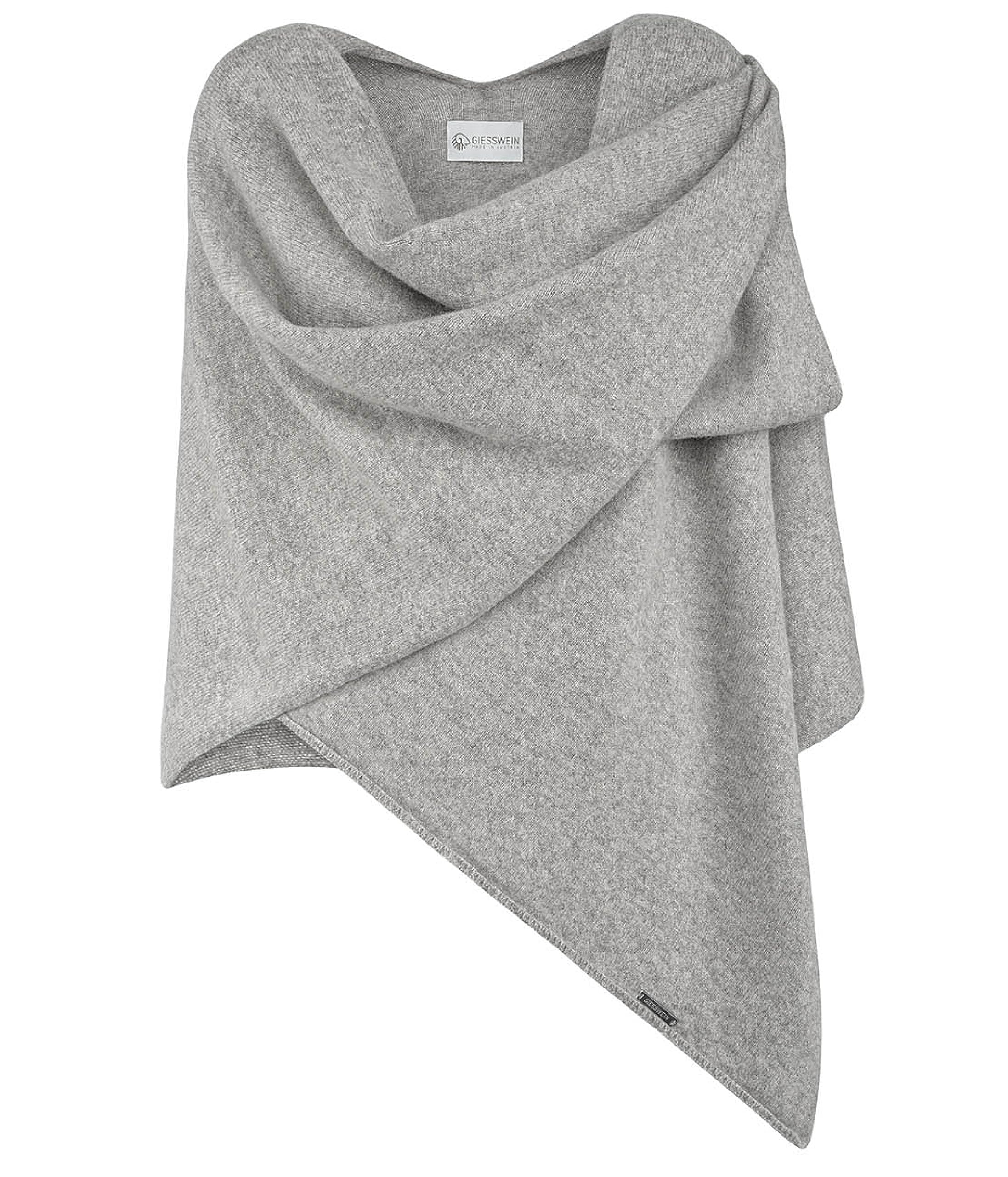 Giesswein Merino Lambswool Cape - Eleganter Feinstrick Überwurf aus Lammwolle, Merinowolle Cape für Damen, XXL Umhängetuch, Poncho-Schal