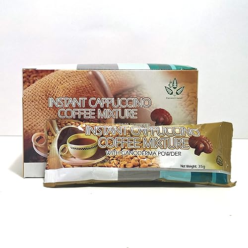 Café Ganoderma - Mezcla de sabor a capuchino - Café instantáneo sobre la marcha (1 paquete) 15 sobres por paquete