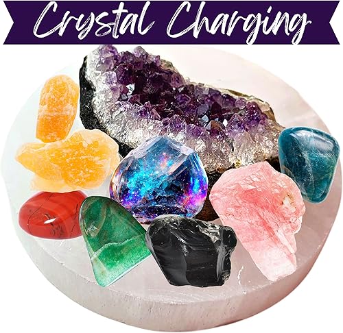 Miniatura 2 de Placa de selenita grande de 5 pulgadas de grosor para una carga máxima de cristal almohadilla de carga de cristal de selenita de cristal curativo