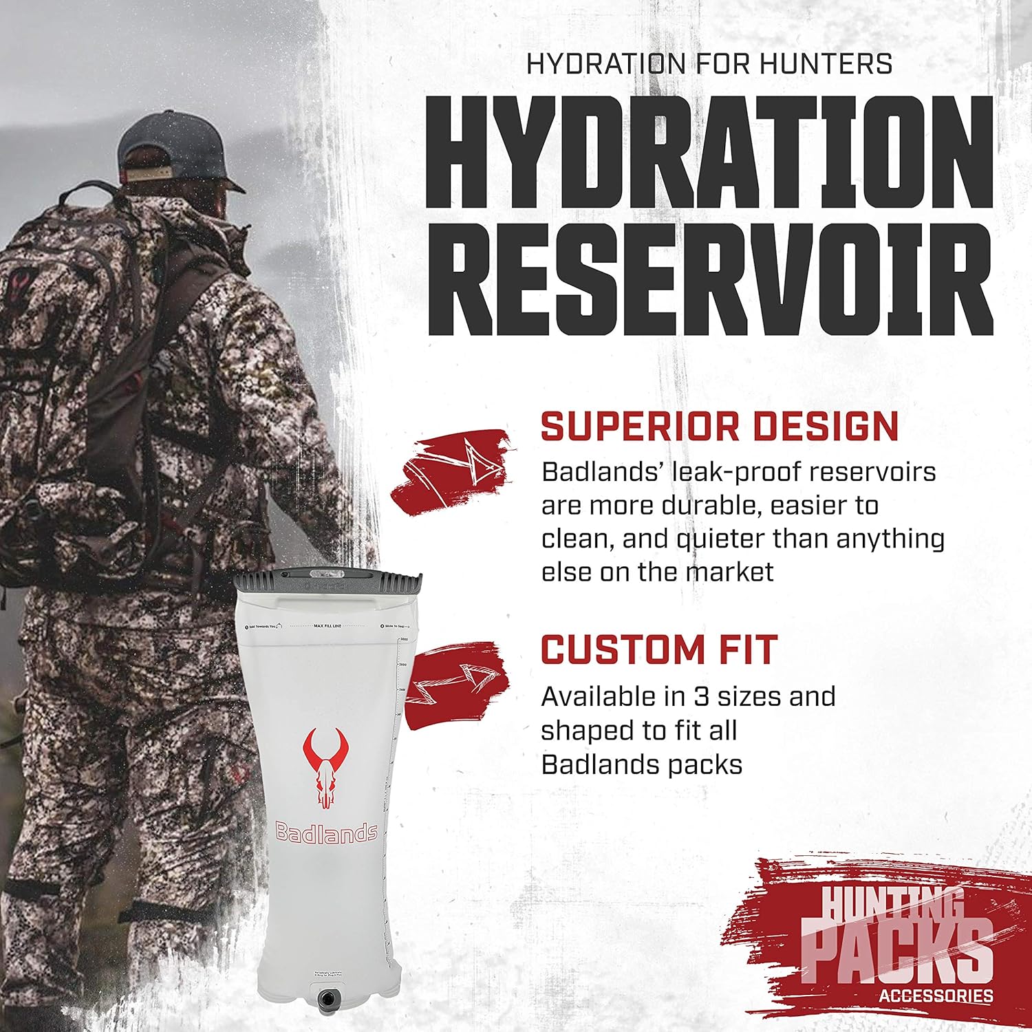 Badlands Hydration Reservoir with Insulated Drinking Tube