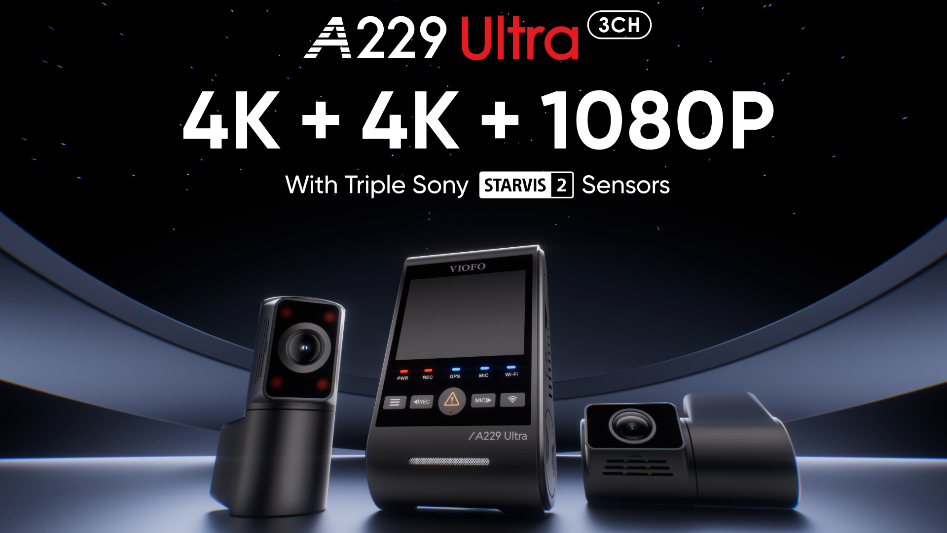 Amazon.com: VIOFO A229 Ultra 3 Channel Dash Cam, Dual 4K + 1080P
