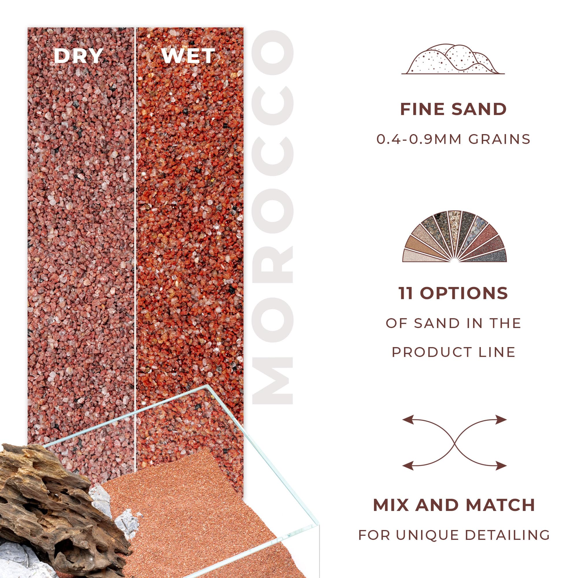 Ultum Nature Systems Controsand Morocco Gravel (3L) – Piedras pequeñas para pecera – rocas de acuario plantadas – Sustrato de pecera – Piedras de acuario – Piedras versátiles para peceras