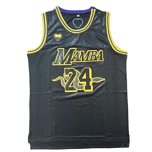 Youth/kids #24#8 mamba basketball jersey black snakeskin for bryant fans