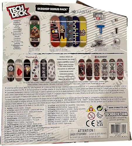 Miniatura 2 de TECH DECK Sk8shop Bonus Pack Mini Finger Skateboard Multi (Hábitat (paquete de bonificación Sk8shop)