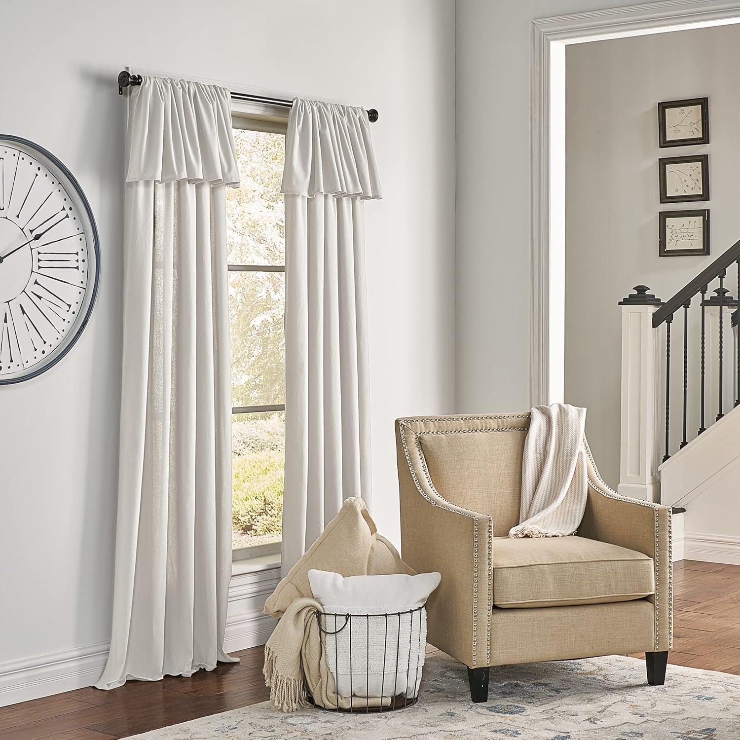 Overstock Mercantile Drop Cloth Curtain Panel Linen 108 Inches