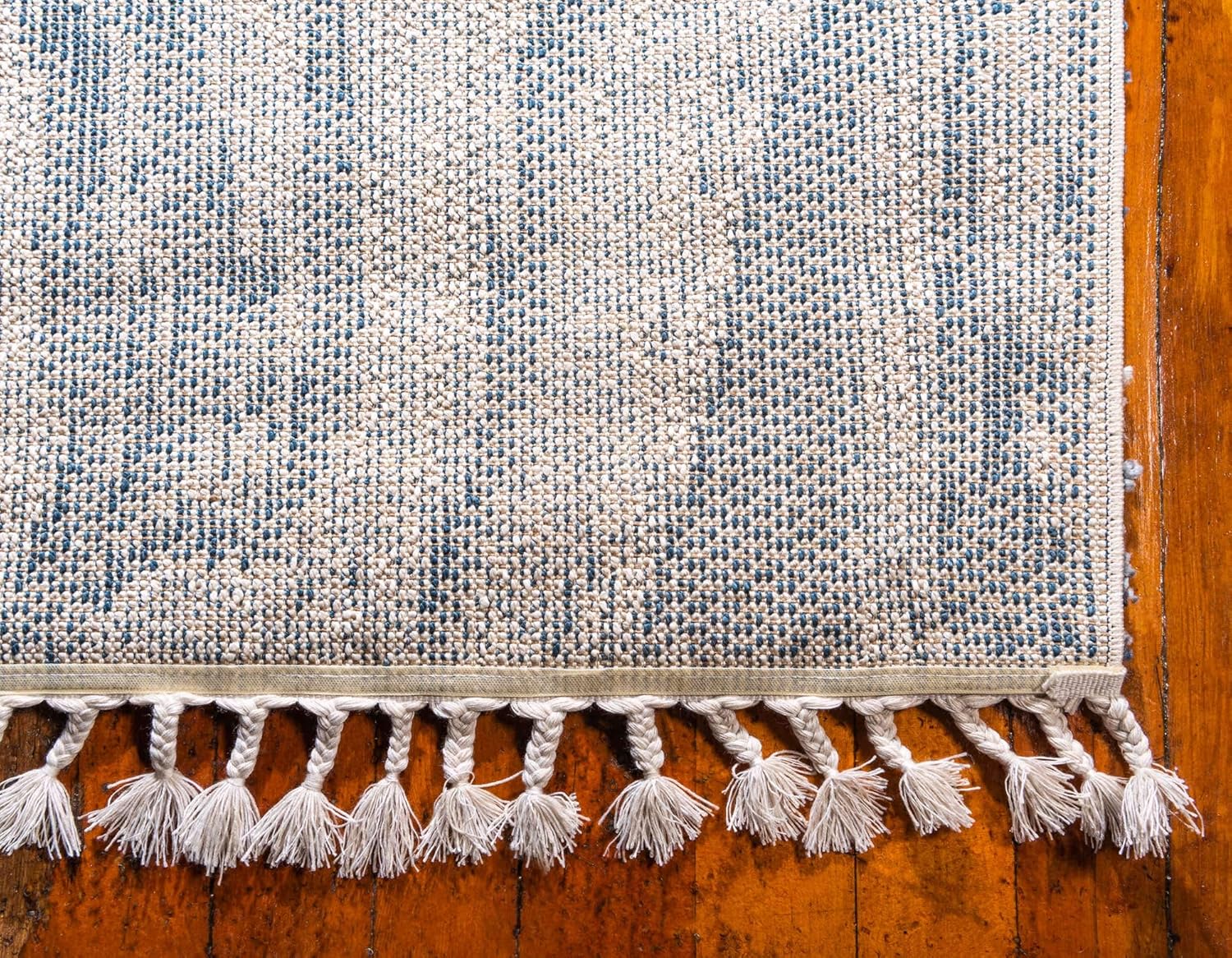 Unique Loom Hygge Shag Collection Area Rug - Valley (4' 1" x 6' 1" Rectangle, Blue/ Gray)