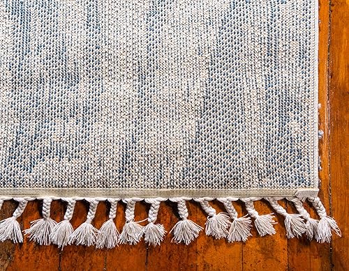 Miniatura 8 de Unique Loom Hygge Shag Collection - Alfombra de área - Valle (8 x 10 pies, rectangular, azulgris)