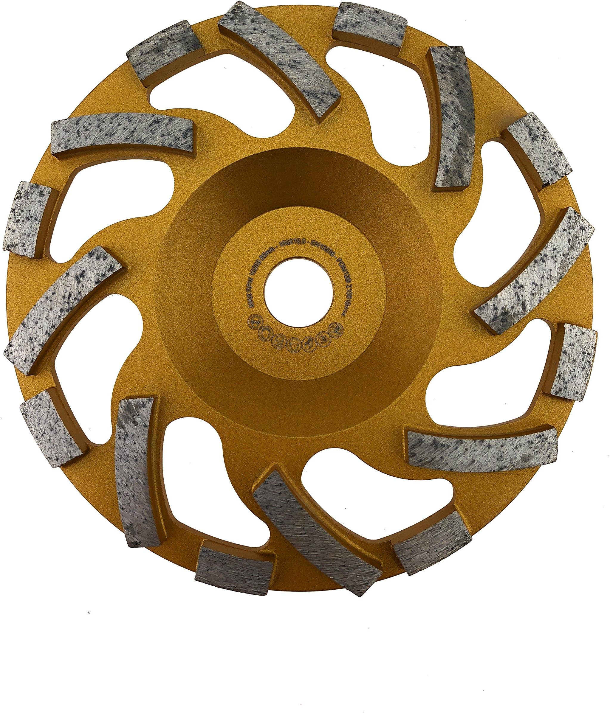 PRODIAMANT Professional Diamond Grinding Cup Wheel Concrete 148 mm x 19 mm Diamond Grinding Head PDX82.918 148mm Concrete/Natural Stone