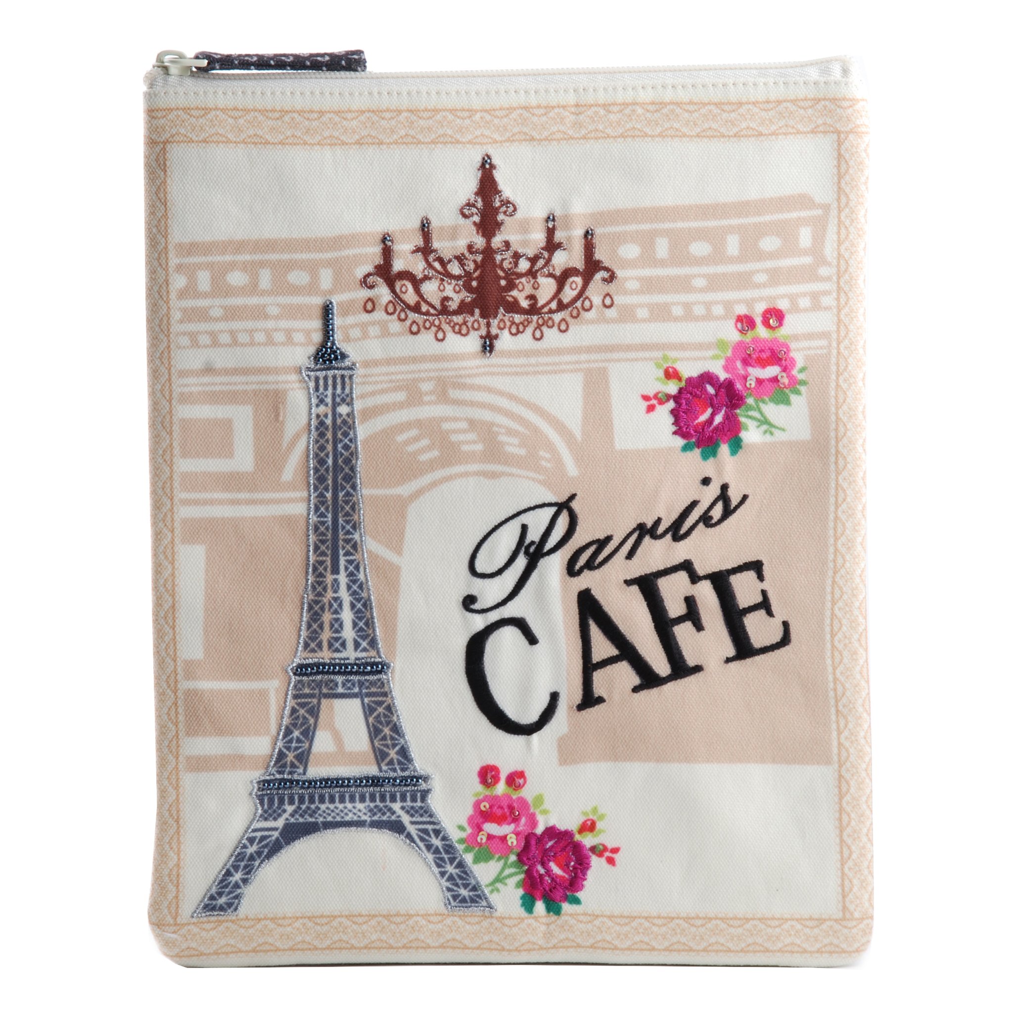 Pinaken Women and Girls Canvas Ipad-Tablet 9.7 Inch Cover Case Pouch (Paris Cafe) (B073P1J2Z4) Amazon Price History, Amazon Price Tracker