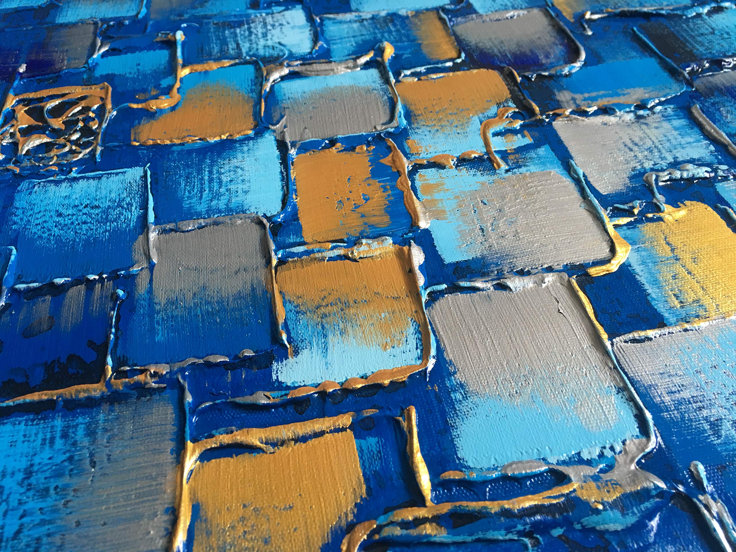 Amazon.com: MyArton Large Thick Abstract Dark Blue add