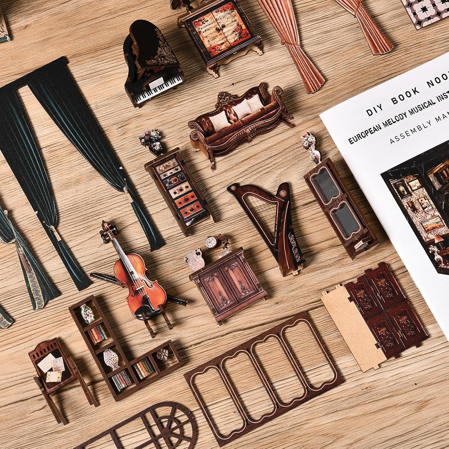 Book Nook Kit for Adults, DIY Miniature Dollhouse Kit with 3D Wooden Puzzles, Creative Bookshelf Decor - Ideal Gift for Women, Men, Teenagers, Friends & Family Who Love Books and Puzzles