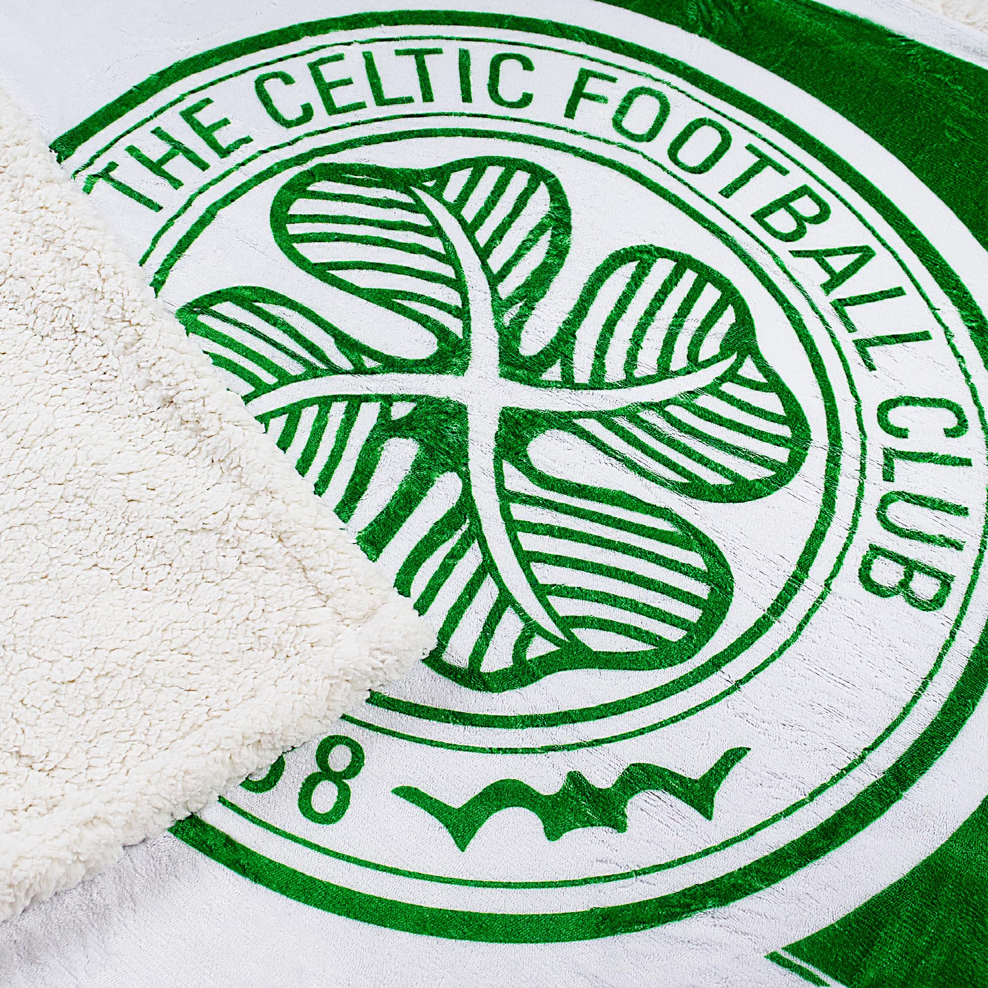 The Gift Scholars Celtic FC Sherpa, coperta in pile 152 x 117 cm, non camminerai mai da solo, merchandising ufficiale del club scozzese Premier SPL