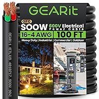 Vista 31 de GearIT Cable de alimentación portátil 14/4 14 AWG (100 pies – 4 conductores) SOOW 600V calibre 14 cable eléctrico para motor, luces portátiles