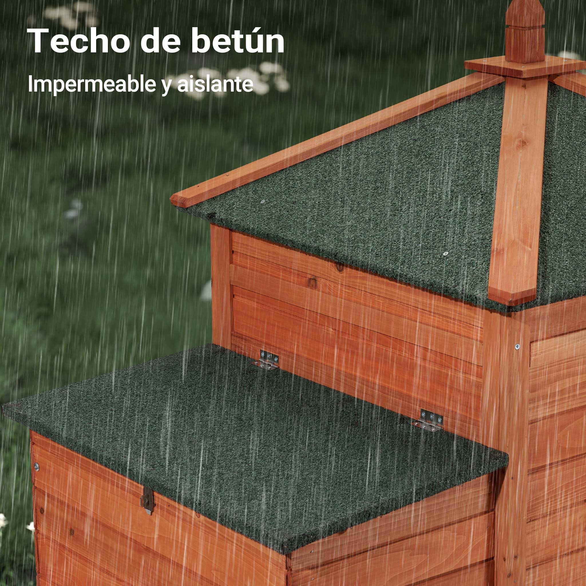 Conejera Casa Caseta Animales pequeños Madera Exterior Mascota Jaula Corredor