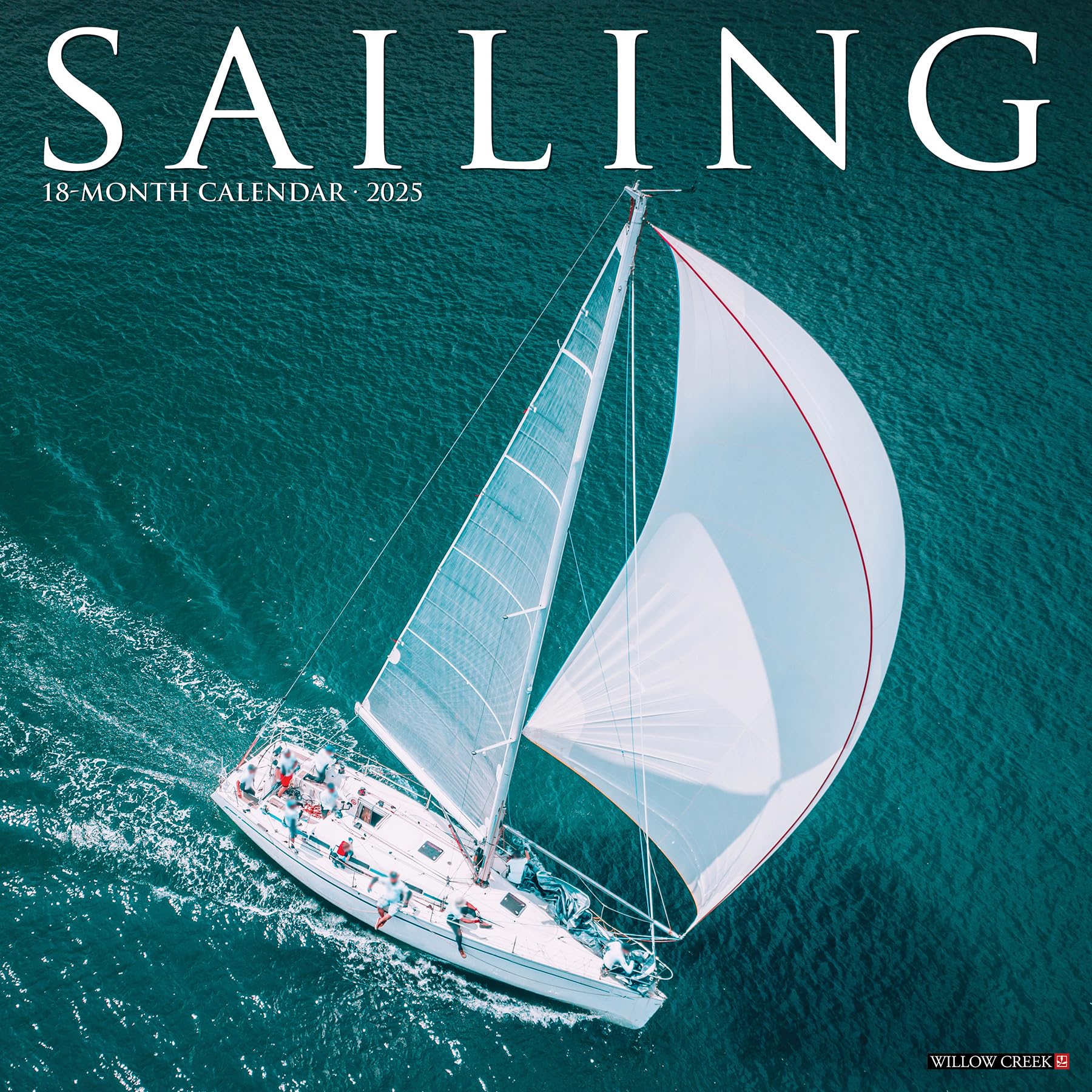 Willow Creek Press Sailing Monthly 2025 Wall Calendar (12" x 12")