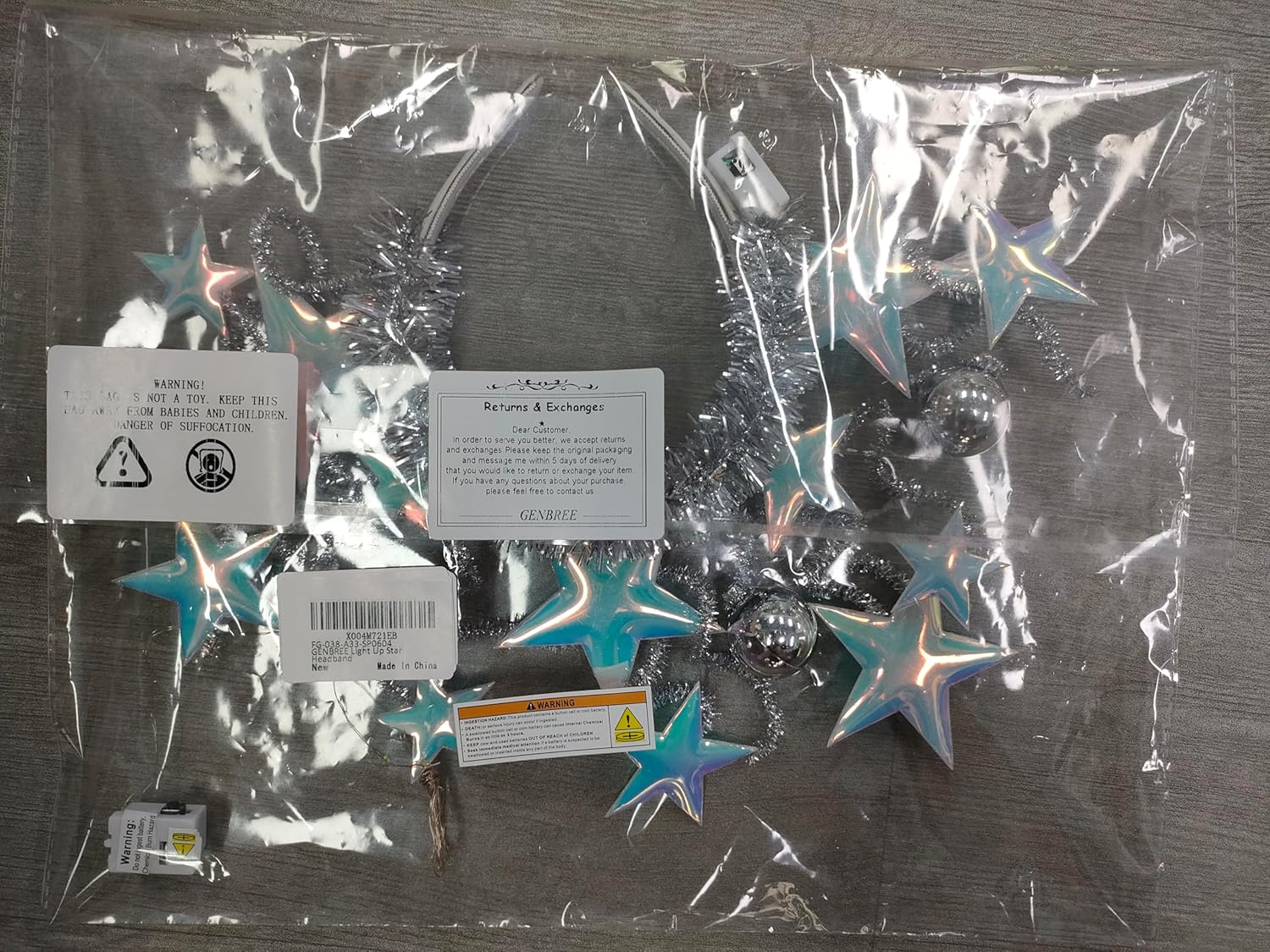 Light Up Star Headband Led Disco Headpiece Glowing Rave Party Hair Accessories for Women - Image 9