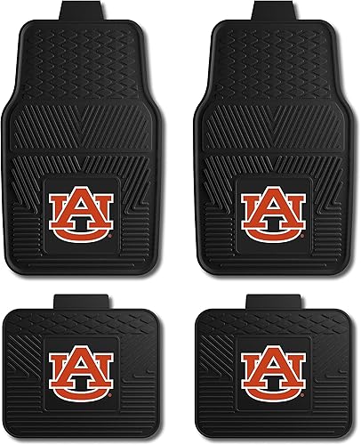 Fanmats Auburn University Tigers Juego de 4 alfombrillas para automóvil, SUV, camionetas, protección para todo tipo de clima, diseño de depósito